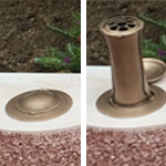 Versenkvase aus Bronze mit Deckel